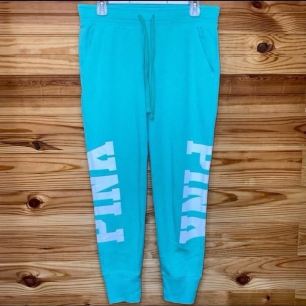 Victoria’s Secret PINK teal / sea foam green joggers / sweatpants medium